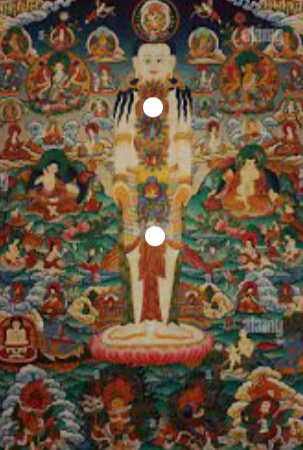 Ancient plate of the Chakras'The Buddha of Eternal Life'